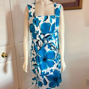 Jessica Howard Blue and White Floral Dress
